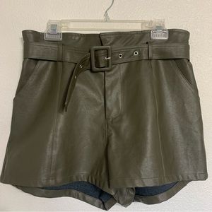 Altar’d State Scarlotte Faux Leather High Waisted Shorts